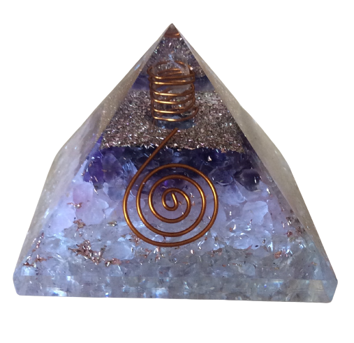 Orgonitpyramide Rosenquarz  Bergkristall  Amethyst  Edelsteine