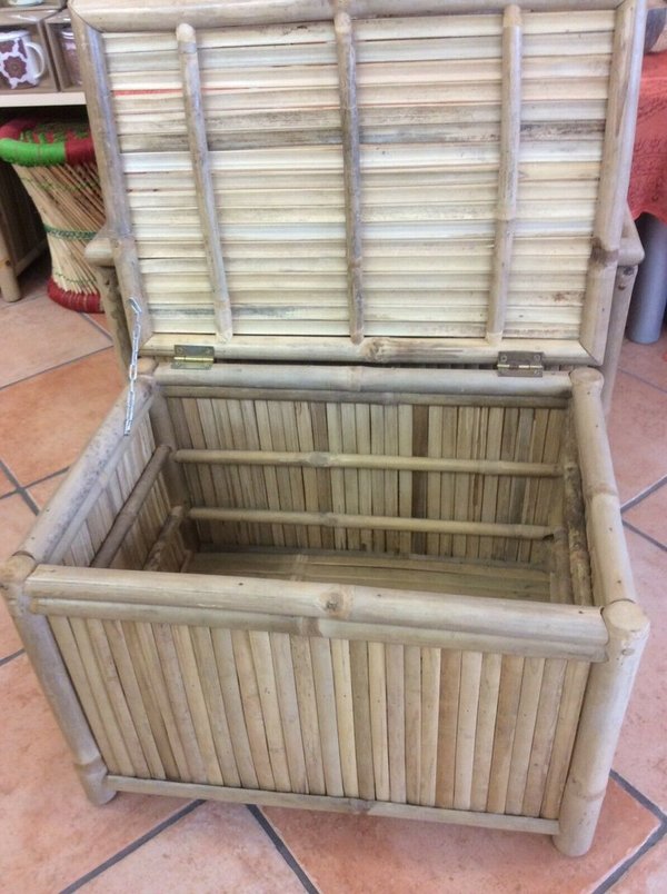 Bambustruhe - Bambuskiste 65cm x 48 cm handgefertigt