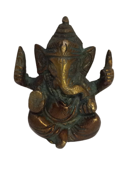 Ganesha Messing ( Vintage Style)  Glücksbringer Neubeginn