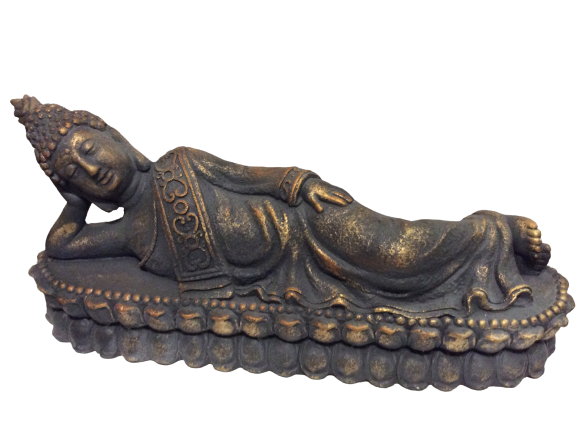 Liegender Buddha aus Polyresin 60cmx25cmx15cm